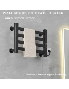 Soporte para Toallas Calentador Verida M19 35.1x48.5cm Negro 2