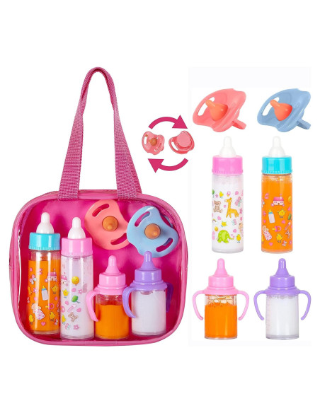 Conjunto de Alimentación de Muñeca Fash n Kolor 6 Piezas