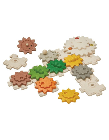 Juego de Engranajes de Madera PlanToys | Juguete Educativo STEM
