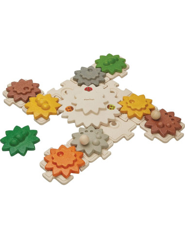 Juego de Engranajes de Madera PlanToys | Juguete Educativo STEM