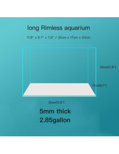 Acuario Nano Sin Borde 2.85 Galones Awxzom 30x17x20 cm 2