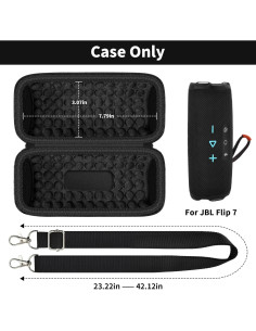 Funda Dura para Altavoz JBL Flip 7/6/5 - Calidad Premium, Negro 2