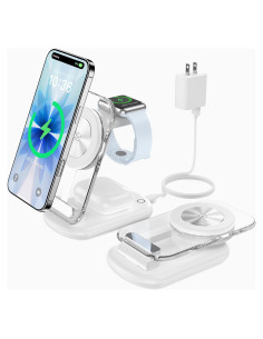 Estación de Carga Inalámbrica Magnética 3 en 1 Apple - Carga Rápida