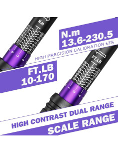 Llave de Torque ANPUDS 1/2" Ajustable 10-170 Ft-Lb (13.6-230.5 Nm) 2