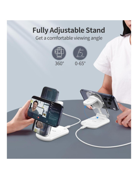 Estación de Carga Inalámbrica Magnética 3 en 1 Apple - Carga Rápida