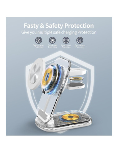 Estación de Carga Inalámbrica Magnética 3 en 1 Apple - Carga Rápida