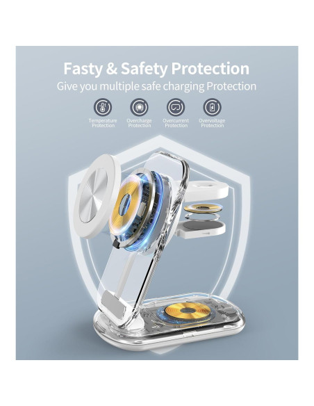 Estación de Carga Inalámbrica Magnética 3 en 1 Apple - Carga Rápida