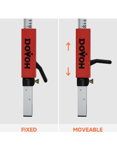 Receptor de Nivel Láser DOVOH DR1 con Varilla Telescópica 2.4m 2