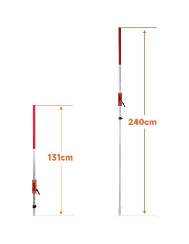 Receptor de Nivel Láser DOVOH DR1 con Varilla Telescópica 2.4m