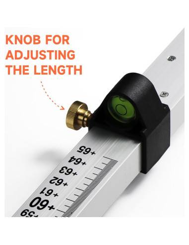 Receptor de Nivel Láser DOVOH DR1 con Varilla Telescópica 2.4m