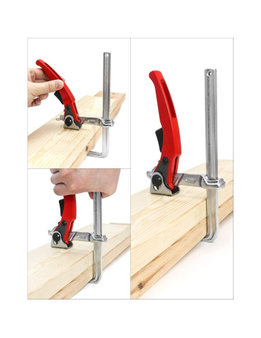 Abrazadera de Mesa de Trinquete QWORK - Paquete de 2, 16.03 cm