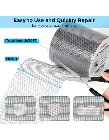 Kit de reparación de parches para pantalla de ventana 14 hojas