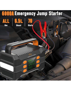 Arrancador de Salto FLAA 6000A con Compresor 150PSI 12V 2