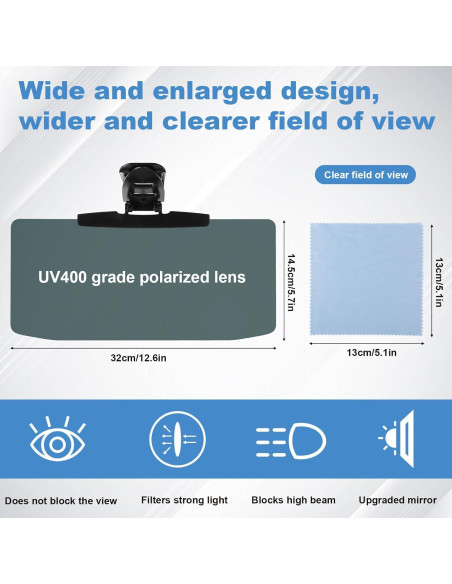 Extensor de Visera Solar BOXOB G27129 Ajustable 32x14.5cm