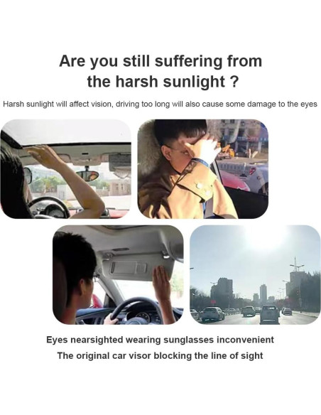 Extensor de Visera de Coche Junecarp Ajustable Anti-Reflejo