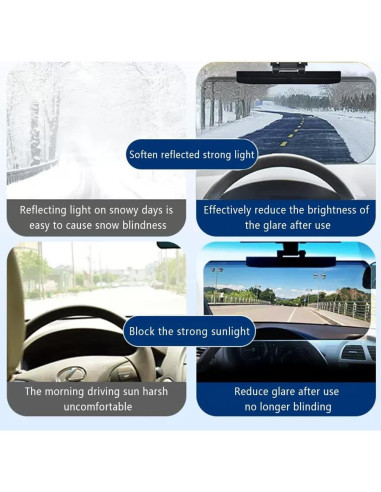 Extensor de Visera de Coche Junecarp Ajustable Anti-Reflejo