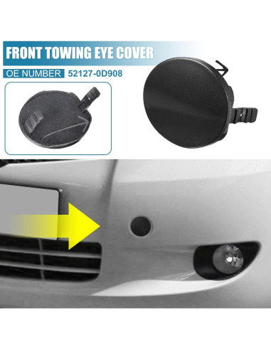 Cubierta de Gancho de Remolque Frontal X AUTOHAUX para Toyota Yaris 2011-2013