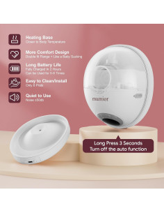 Extractor de Leche Materna Portátil Mumior MY-381 Gris 22 mm 2