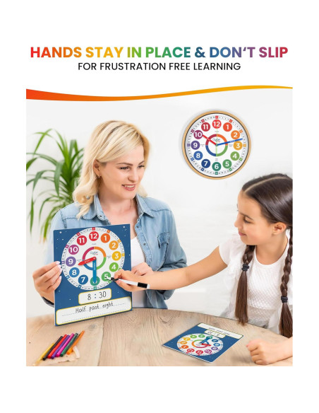 Reloj de Aprendizaje Borrable en Seco Oyster&Pop - 3 Paquete