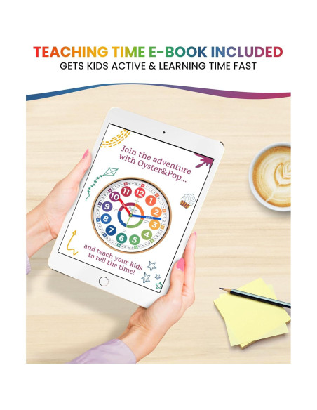 Reloj de Aprendizaje Borrable en Seco Oyster&Pop - 3 Paquete