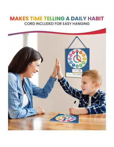 Reloj de Aprendizaje Borrable en Seco Oyster&Pop - 3 Paquete