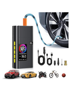 Compresor de aire portátil AIPOWAY 180 PSI 32 L/min con luz LED