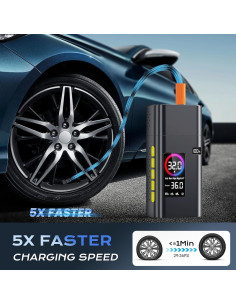 Compresor de aire portátil AIPOWAY 180 PSI 32 L/min con luz LED 2