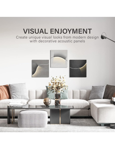 Paneles Acústicos Olanglab Tipo 2, Paquete de 3, 40x40 cm