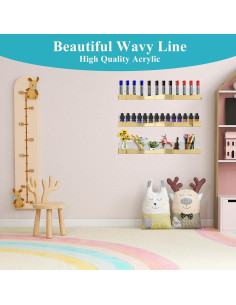 Estante de Esmalte de Uñas SOVQUEST 6 Paquetes Dorado 38x5x4 cm 2