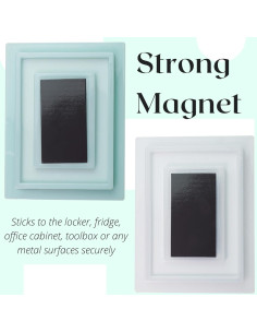 Paquete de 2 Espejos Magnéticos Mymazn 16x12 cm Verde Menta 2