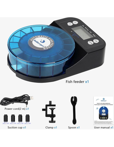 Alimentador Automático de Peces Fishkeeper 2025 Recargable 380g