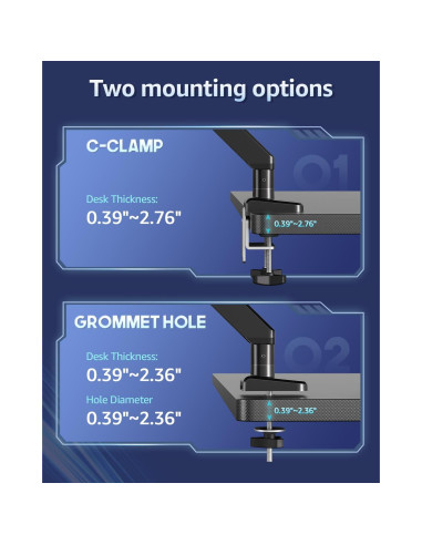 Soporte de Monitor MOUNTUP Ajustable 22-42" Negro 15 kg
