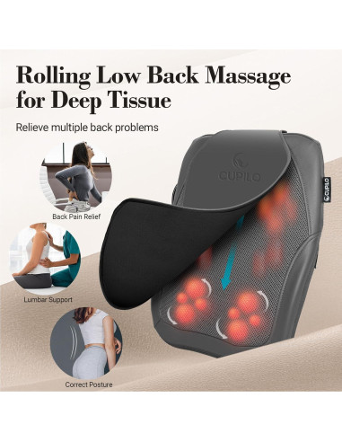 Masajeador de Espalda Baja CuPiLo CPL-2243 3D Amasado Shiatsu