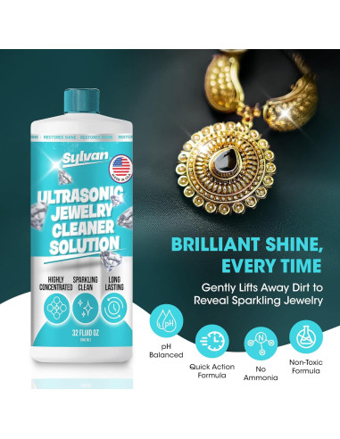 Limpiador Ultrasónico para Joyería Sylvan Hills 0.95L + Paño