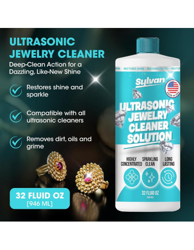 Limpiador Ultrasónico para Joyería Sylvan Hills 0.95L + Paño