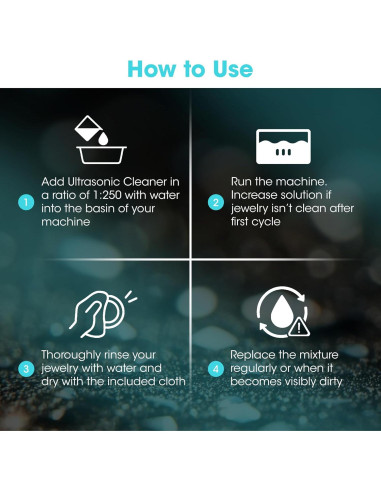 Limpiador Ultrasónico para Joyería Sylvan Hills 0.95L + Paño