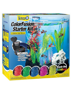 Acuario Tetra de 11.4 Litros con Filtro y Luz LED Colorida