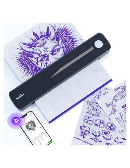 Impresora de Plantillas de Tatuaje PeriPage P91 Inalámbrica