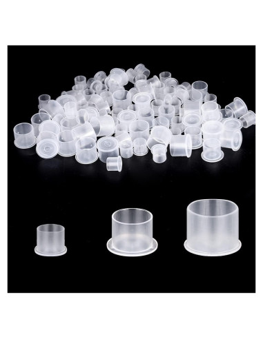 300 Tapas de Tinta para Tatuaje UPTATSUPPLY Color Blanco