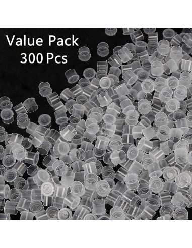 300 Tapas de Tinta para Tatuaje UPTATSUPPLY Color Blanco