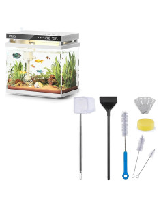 Kit Acuario Betta URUQ 7.57L Blanco + 11 Piezas Limpieza