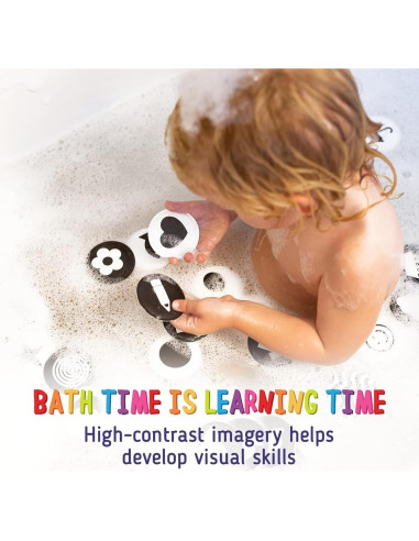 Juguetes de Baño Merka - Tarjetas de Alto Contraste 30 Pzs