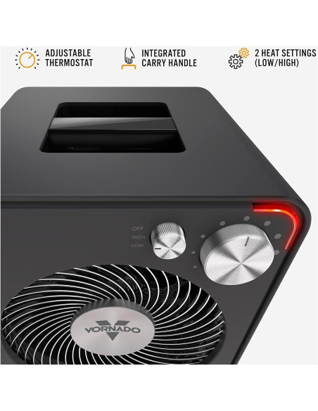 Calefactor Eléctrico Vornado VMH300 con Termostato Ajustable