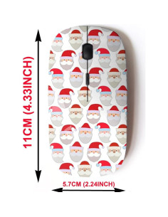 Ratón Inalámbrico 2.4G CJCBROES Diseño Santa Claus 2