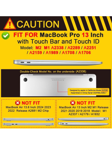 Funda Batianda para MacBook Pro 13" 2022 M2 Flor Vintage