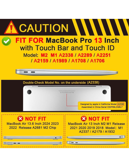 Funda Batianda para MacBook Pro 13" 2022 M2 Flor Vintage