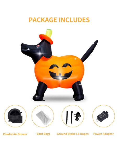 Calabaza Inflable Halloween VIKIMORA 1.22m con Luces LED Calabaza Inflable Halloween VIKIMORA 1.22m con Luces LED