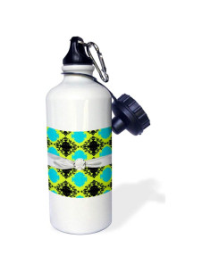 Botella de Agua Deportiva 3dRose 621 ml Acero Inoxidable Blanca