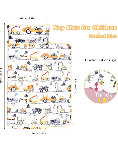 Alfombra de Siesta para Niños YR0009 con Almohada y Manta