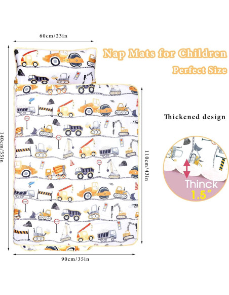 Alfombra de Siesta para Niños YR0009 con Almohada y Manta